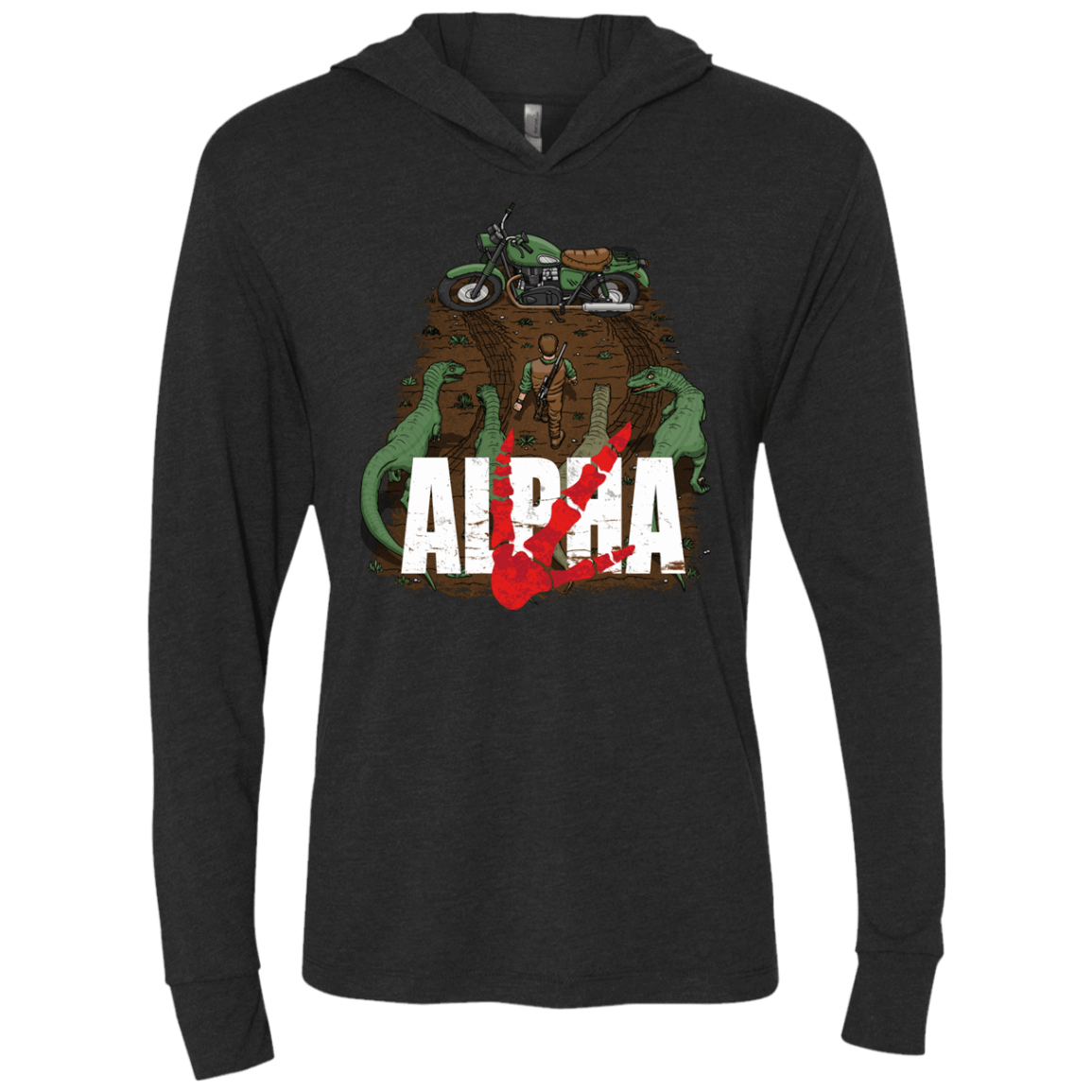 T-Shirts Vintage Black / X-Small Akira Park Triblend Long Sleeve Hoodie Tee