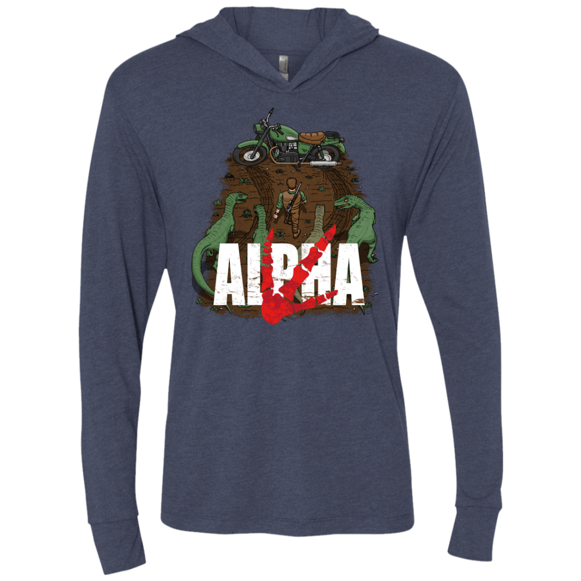 T-Shirts Vintage Navy / X-Small Akira Park Triblend Long Sleeve Hoodie Tee