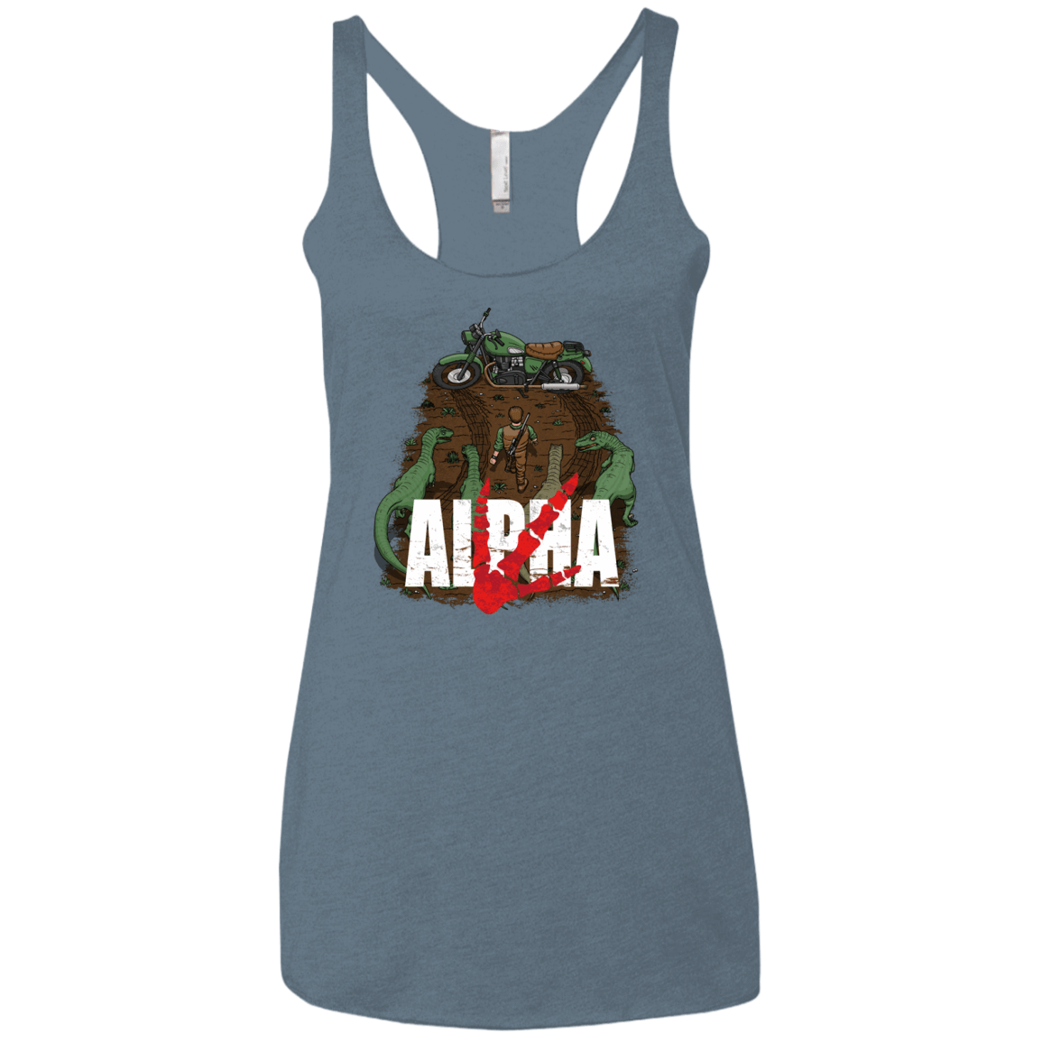 T-Shirts Indigo / X-Small Akira Park Women's Triblend Racerback Tank