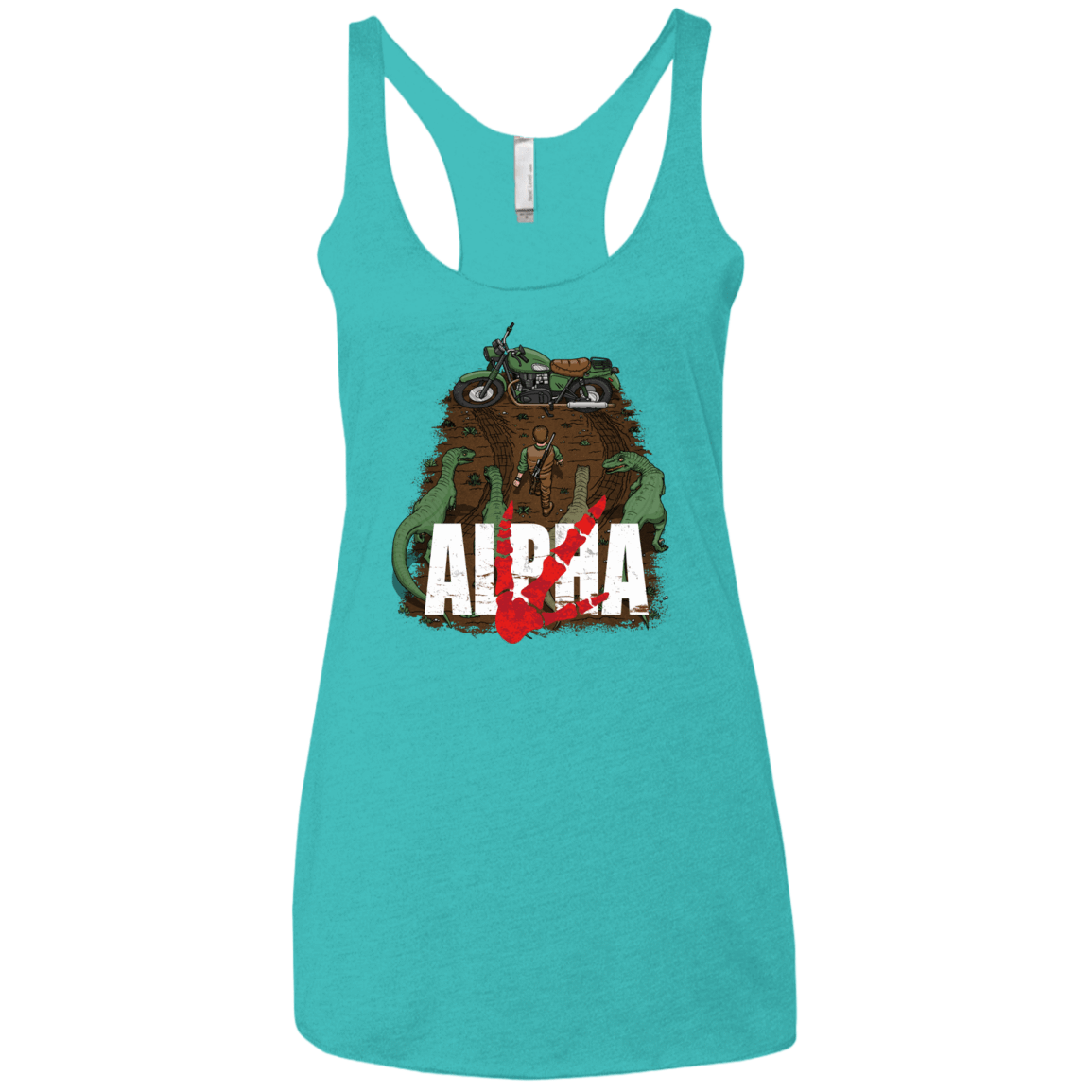 T-Shirts Tahiti Blue / X-Small Akira Park Women's Triblend Racerback Tank