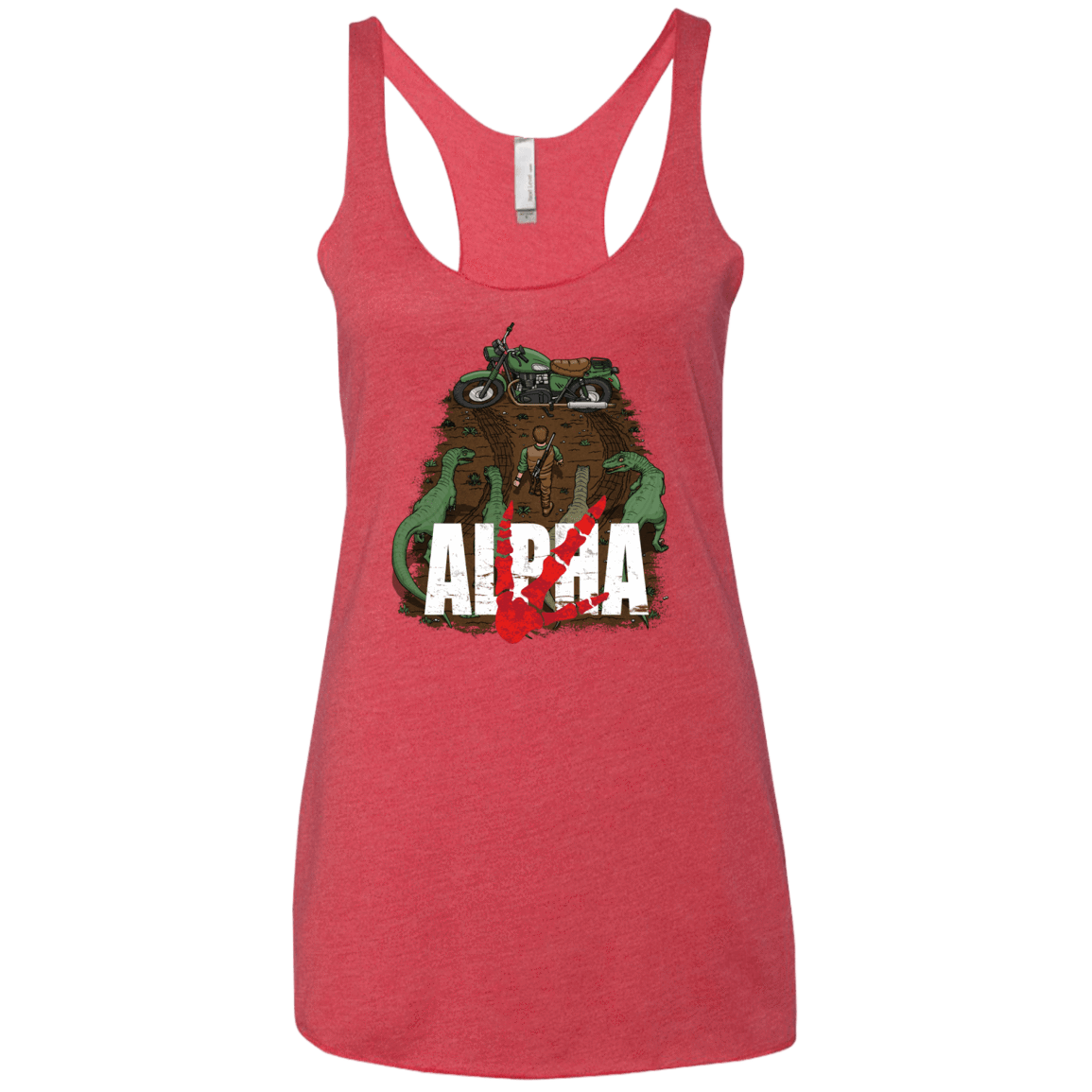 T-Shirts Vintage Red / X-Small Akira Park Women's Triblend Racerback Tank