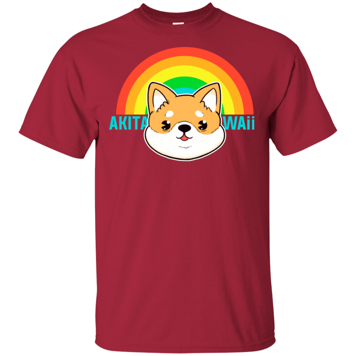 T-Shirts Cardinal / S Akita Kawaii T-Shirt