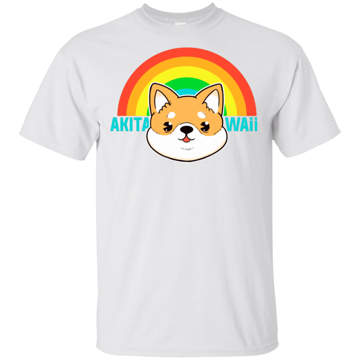 T-Shirts White / S Akita Kawaii T-Shirt