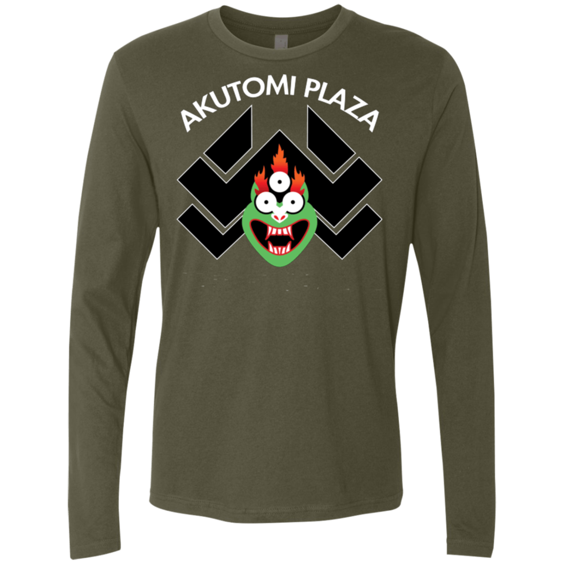 T-Shirts Military Green / Small Akutomi Plaza Men's Premium Long Sleeve