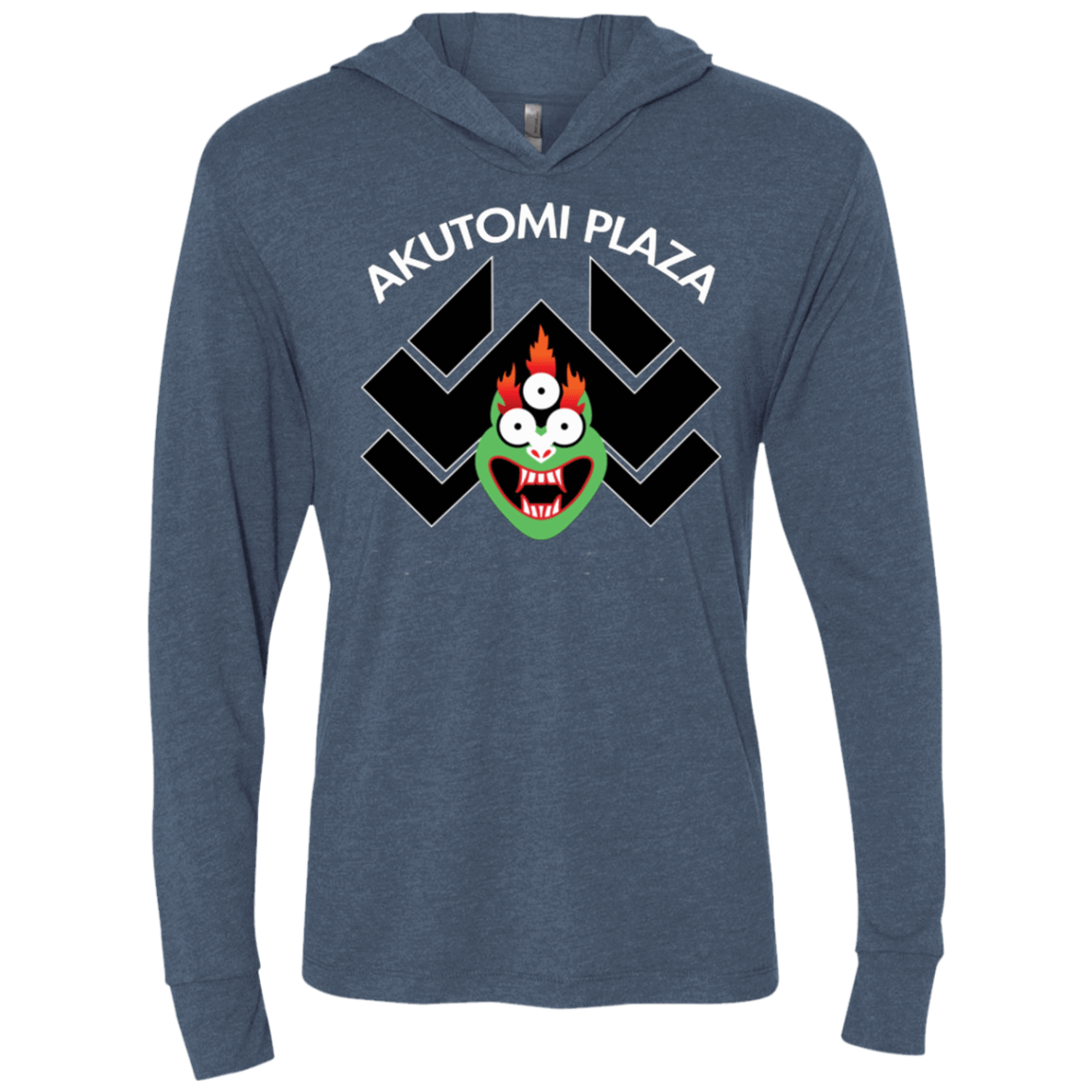 T-Shirts Indigo / X-Small Akutomi Plaza Triblend Long Sleeve Hoodie Tee