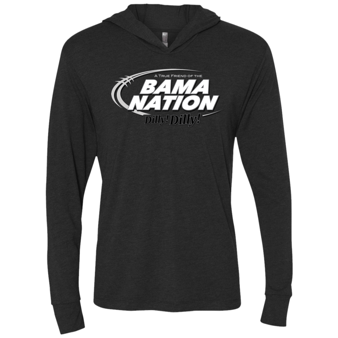 T-Shirts Vintage Black / X-Small Alabama Dilly Dilly Triblend Long Sleeve Hoodie Tee