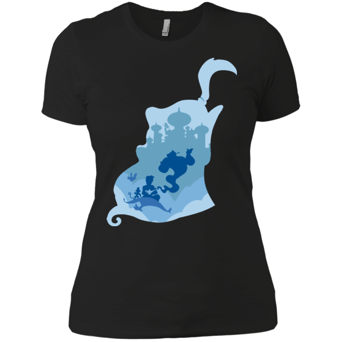 T-Shirts Black / X-Small Aladdin Portrait-pop Women's Premium T-Shirt