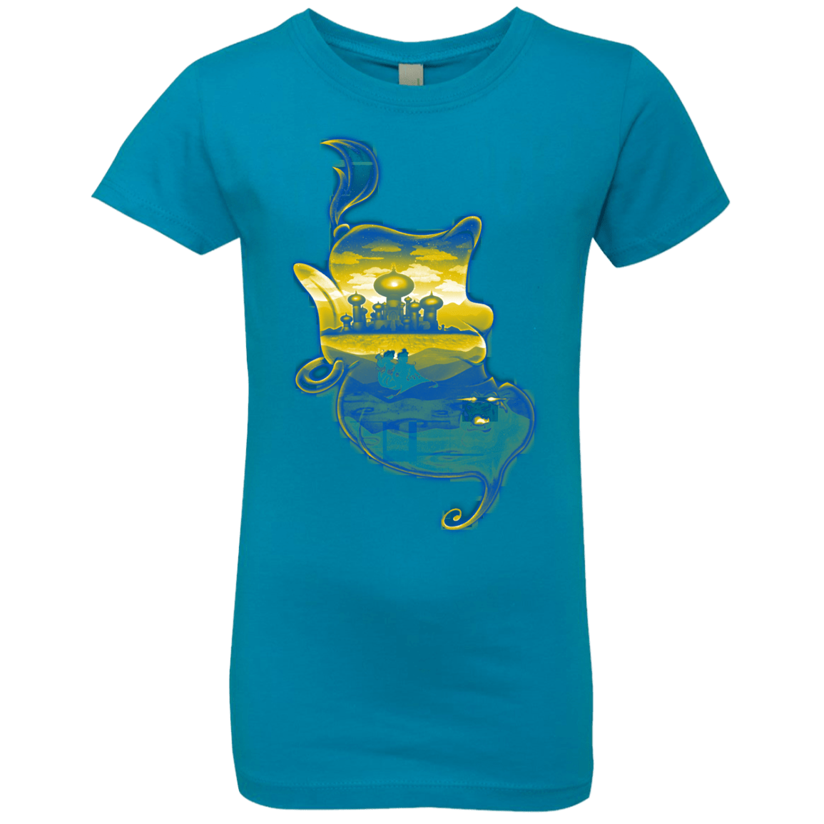 T-Shirts Turquoise / YXS Aladdin Silhouette Girls Premium T-Shirt
