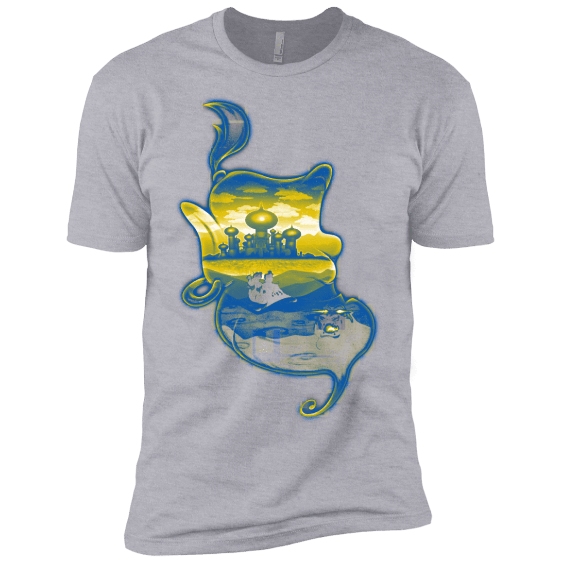T-Shirts Heather Grey / X-Small Aladdin Silhouette Men's Premium T-Shirt