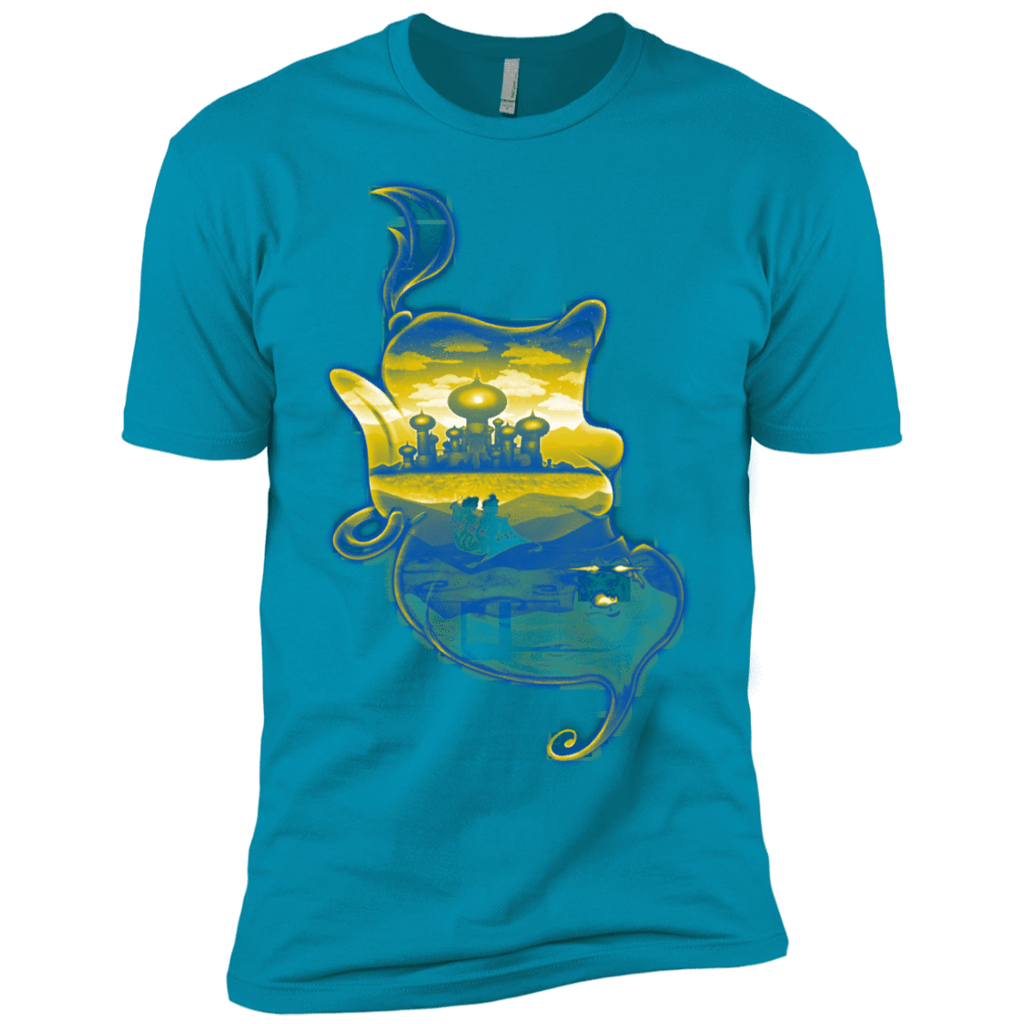 T-Shirts Turquoise / X-Small Aladdin Silhouette Men's Premium T-Shirt