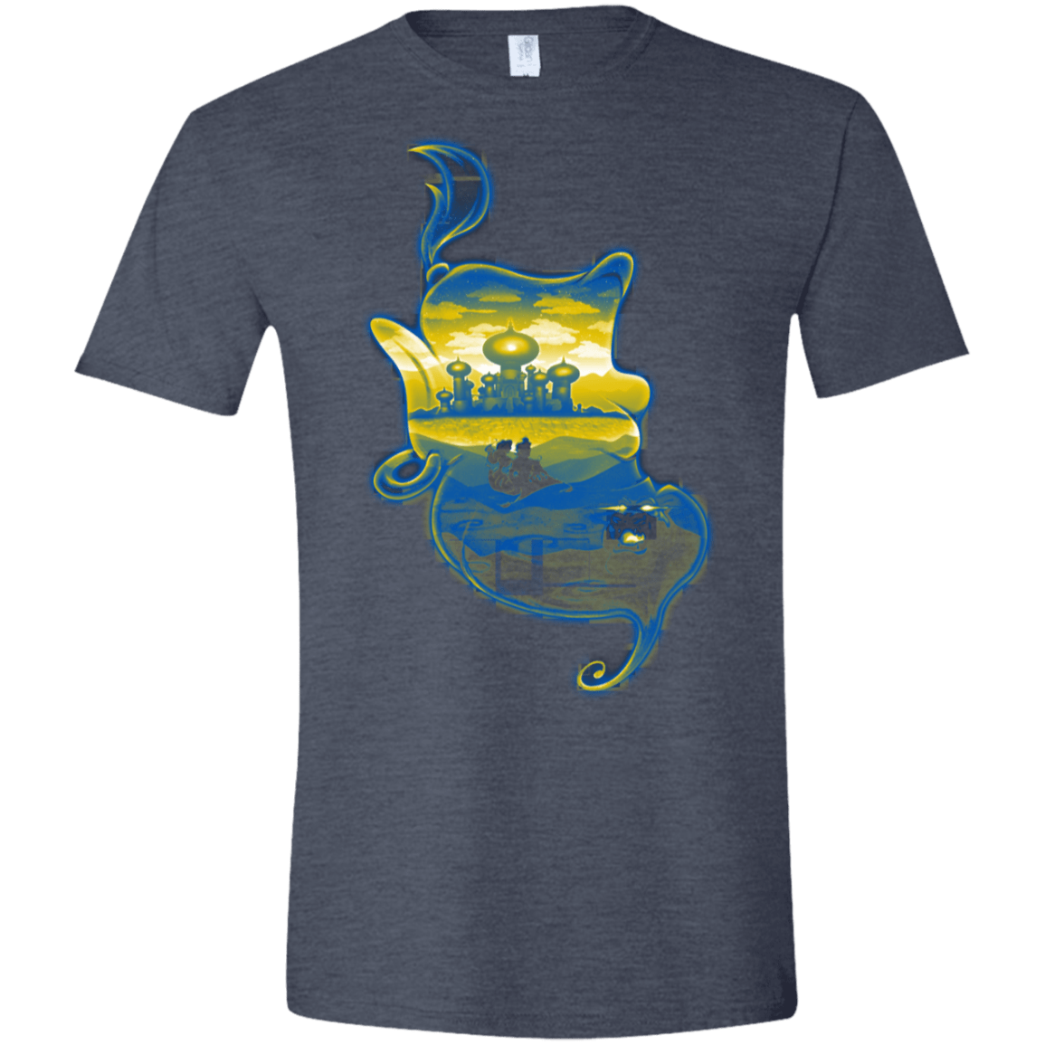 T-Shirts Heather Navy / S Aladdin Silhouette Men's Semi-Fitted Softstyle