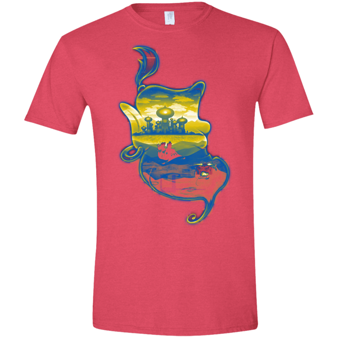 T-Shirts Heather Red / S Aladdin Silhouette Men's Semi-Fitted Softstyle
