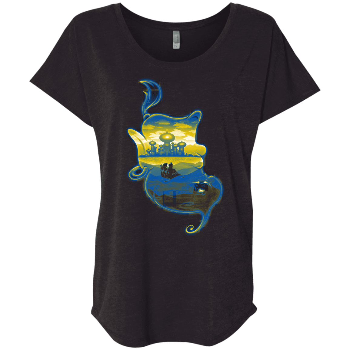 T-Shirts Vintage Black / X-Small Aladdin Silhouette Triblend Dolman Sleeve