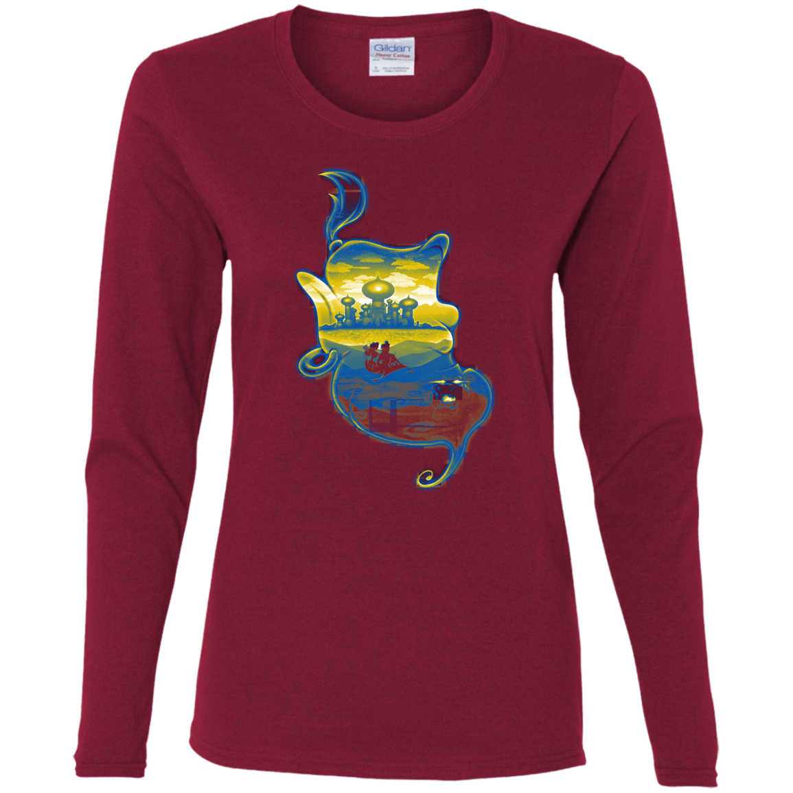 T-Shirts Cardinal / S Aladdin Silhouette Women's Long Sleeve T-Shirt