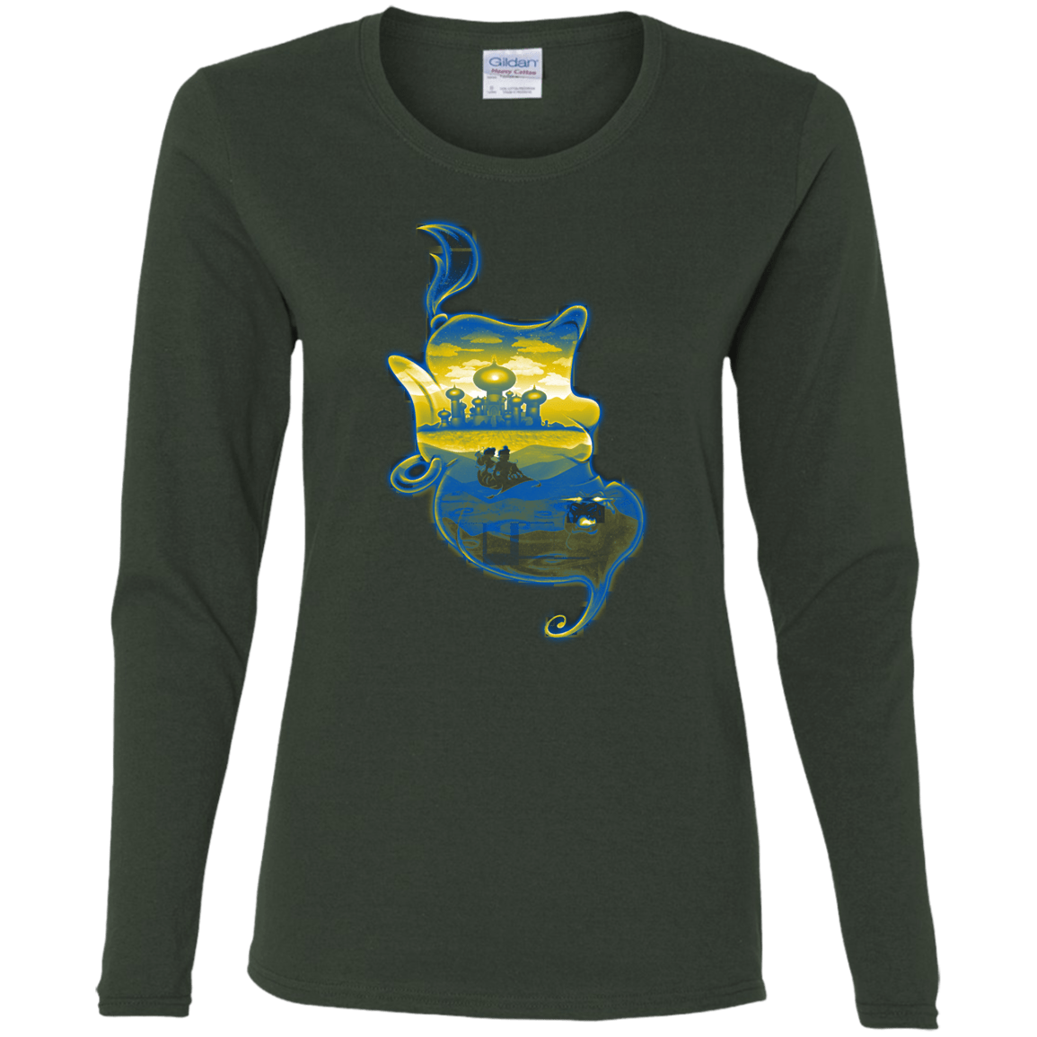 T-Shirts Forest / S Aladdin Silhouette Women's Long Sleeve T-Shirt