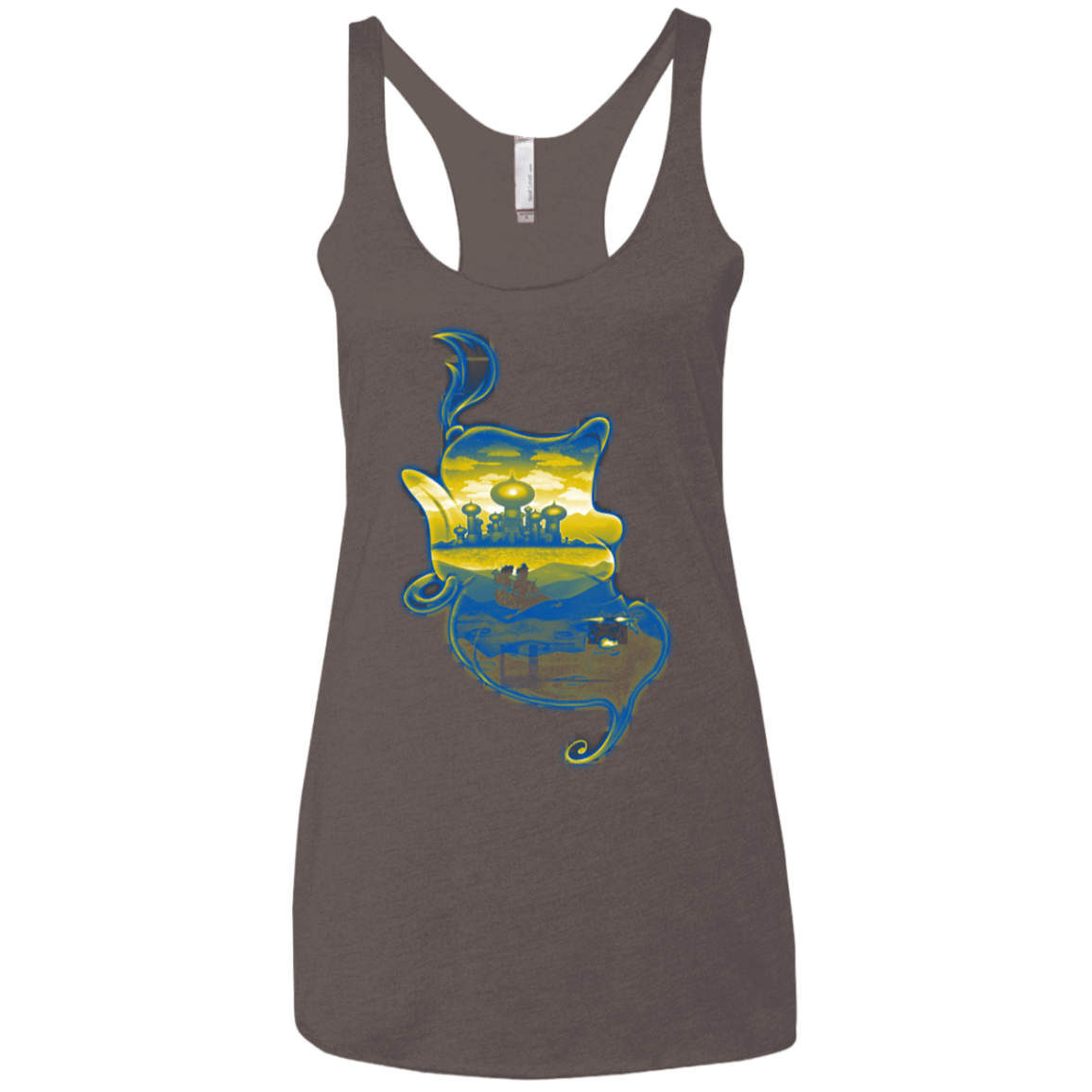 T-Shirts Macchiato / X-Small Aladdin Silhouette Women's Triblend Racerback Tank