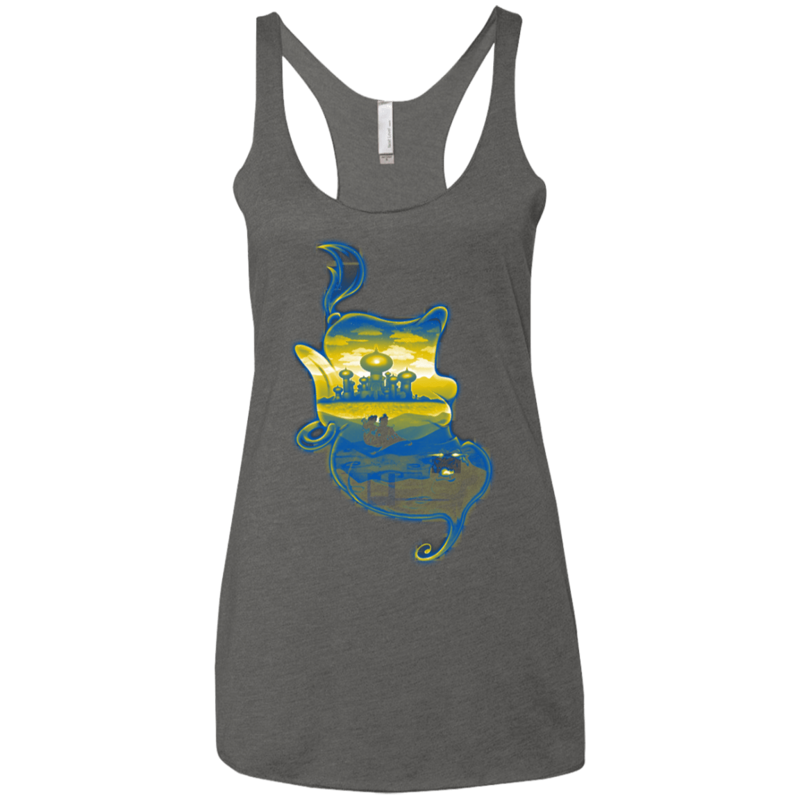 T-Shirts Premium Heather / X-Small Aladdin Silhouette Women's Triblend Racerback Tank