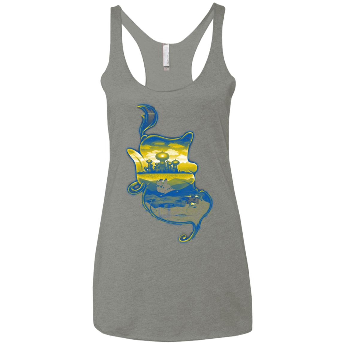 T-Shirts Venetian Grey / X-Small Aladdin Silhouette Women's Triblend Racerback Tank