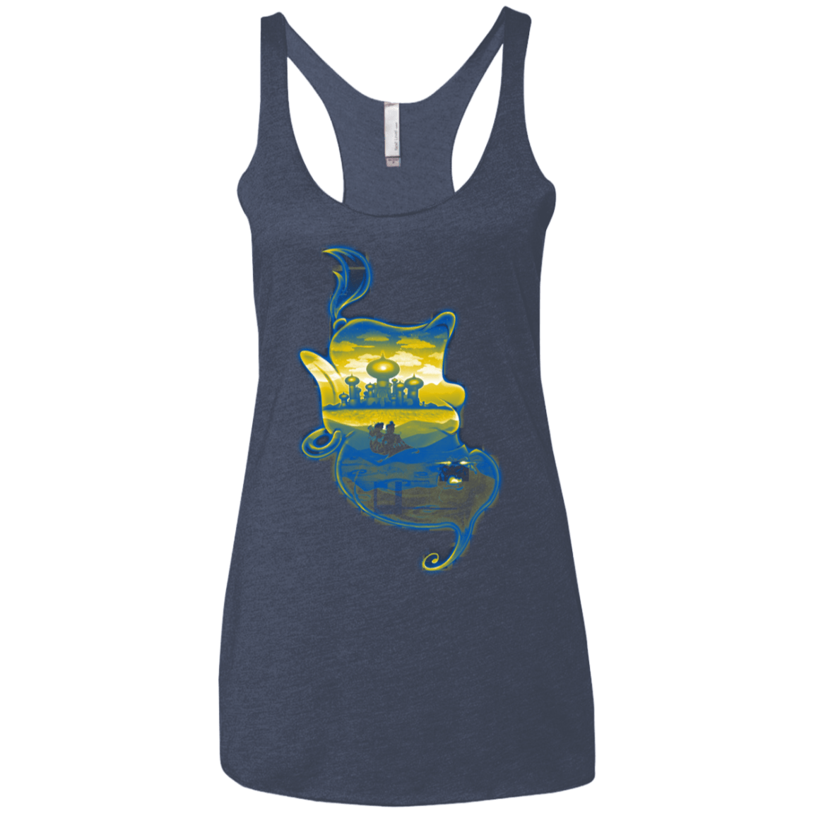 T-Shirts Vintage Navy / X-Small Aladdin Silhouette Women's Triblend Racerback Tank