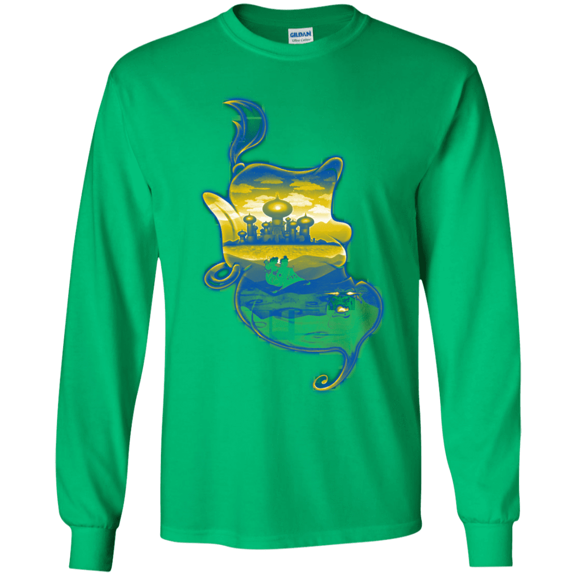 T-Shirts Irish Green / YS Aladdin Silhouette Youth Long Sleeve T-Shirt