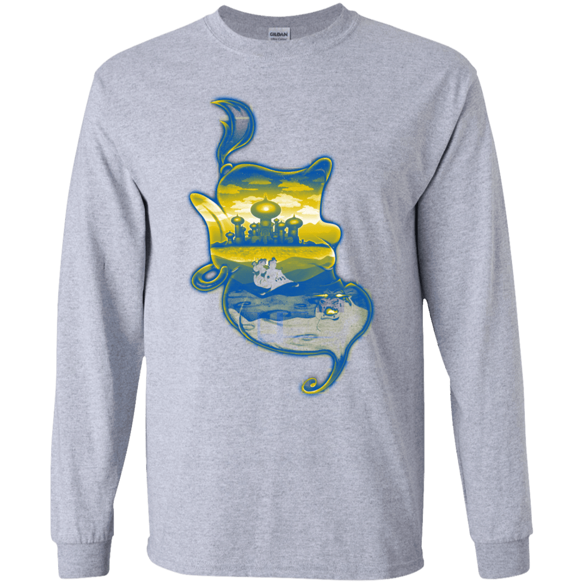 T-Shirts Sport Grey / YS Aladdin Silhouette Youth Long Sleeve T-Shirt
