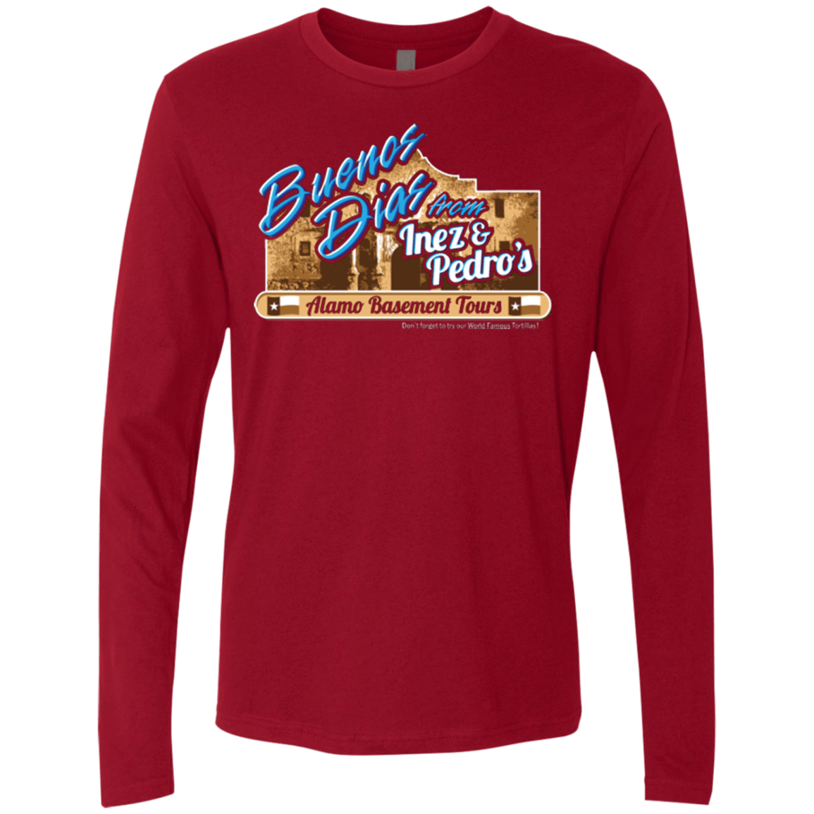 T-Shirts Cardinal / Small Alamo Basement Men's Premium Long Sleeve