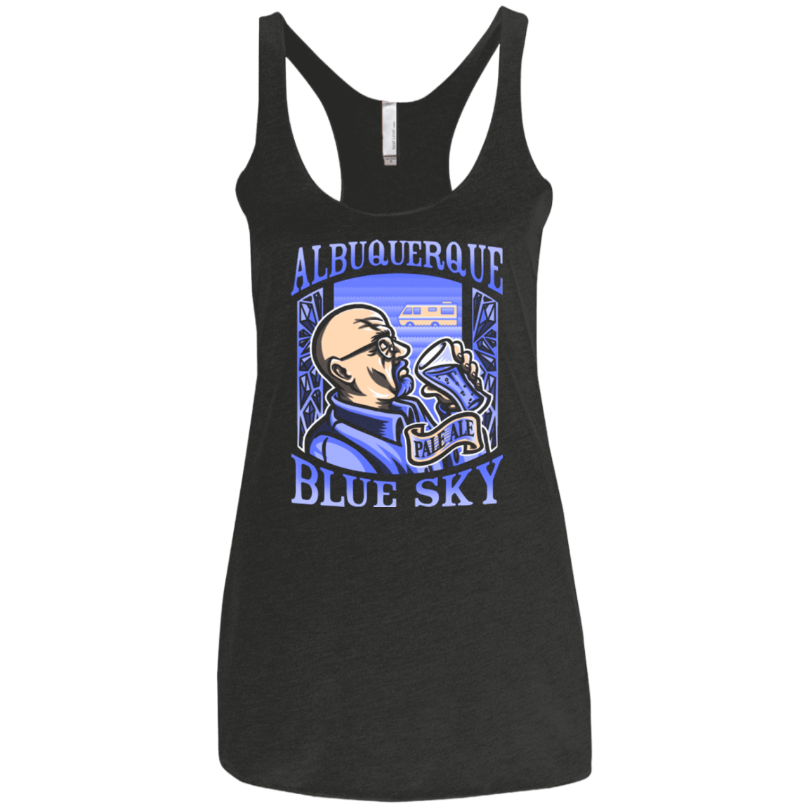 T-Shirts Vintage Black / X-Small Albuquerque Blue Sky Women's Triblend Racerback Tank