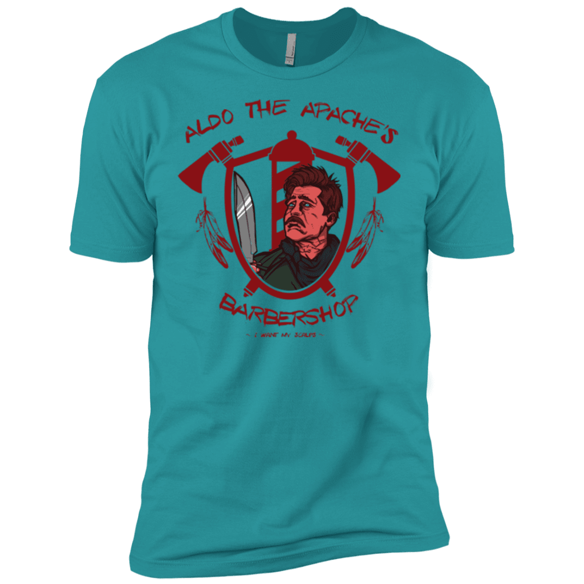 T-Shirts Tahiti Blue / X-Small Aldos Barber Shop Men's Premium T-Shirt