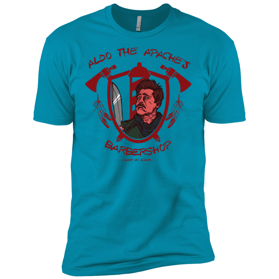 T-Shirts Turquoise / X-Small Aldos Barber Shop Men's Premium T-Shirt