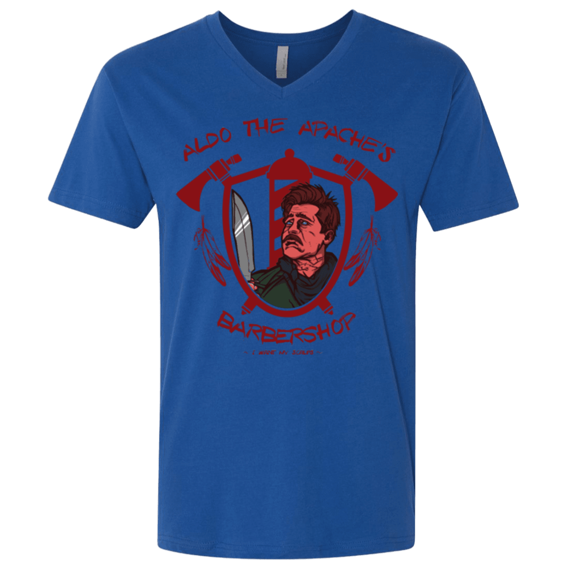 T-Shirts Royal / X-Small Aldos Barber Shop Men's Premium V-Neck