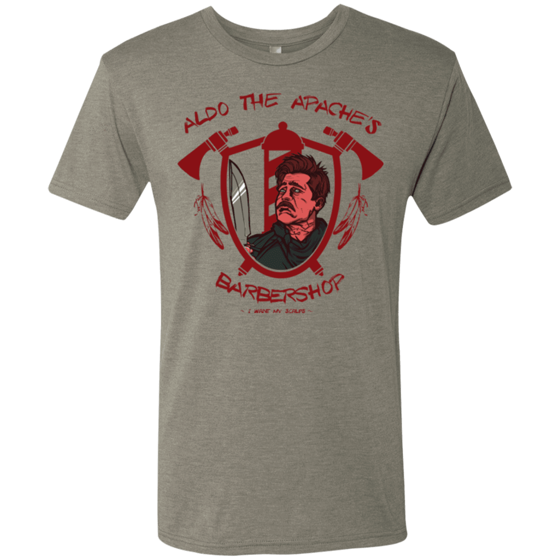 T-Shirts Venetian Grey / Small Aldos Barber Shop Men's Triblend T-Shirt