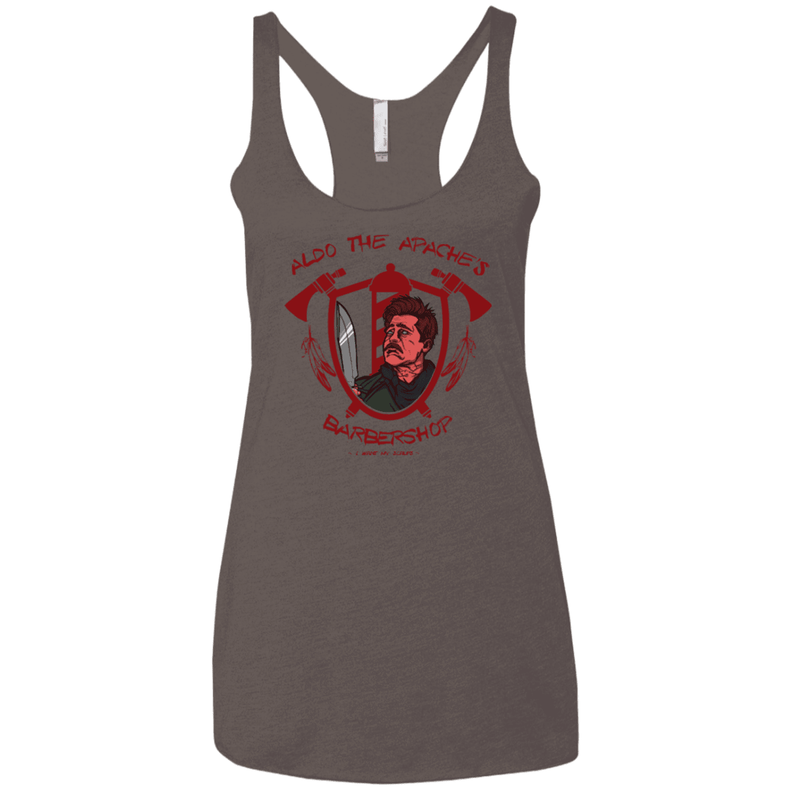 T-Shirts Macchiato / X-Small Aldos Barber Shop Women's Triblend Racerback Tank