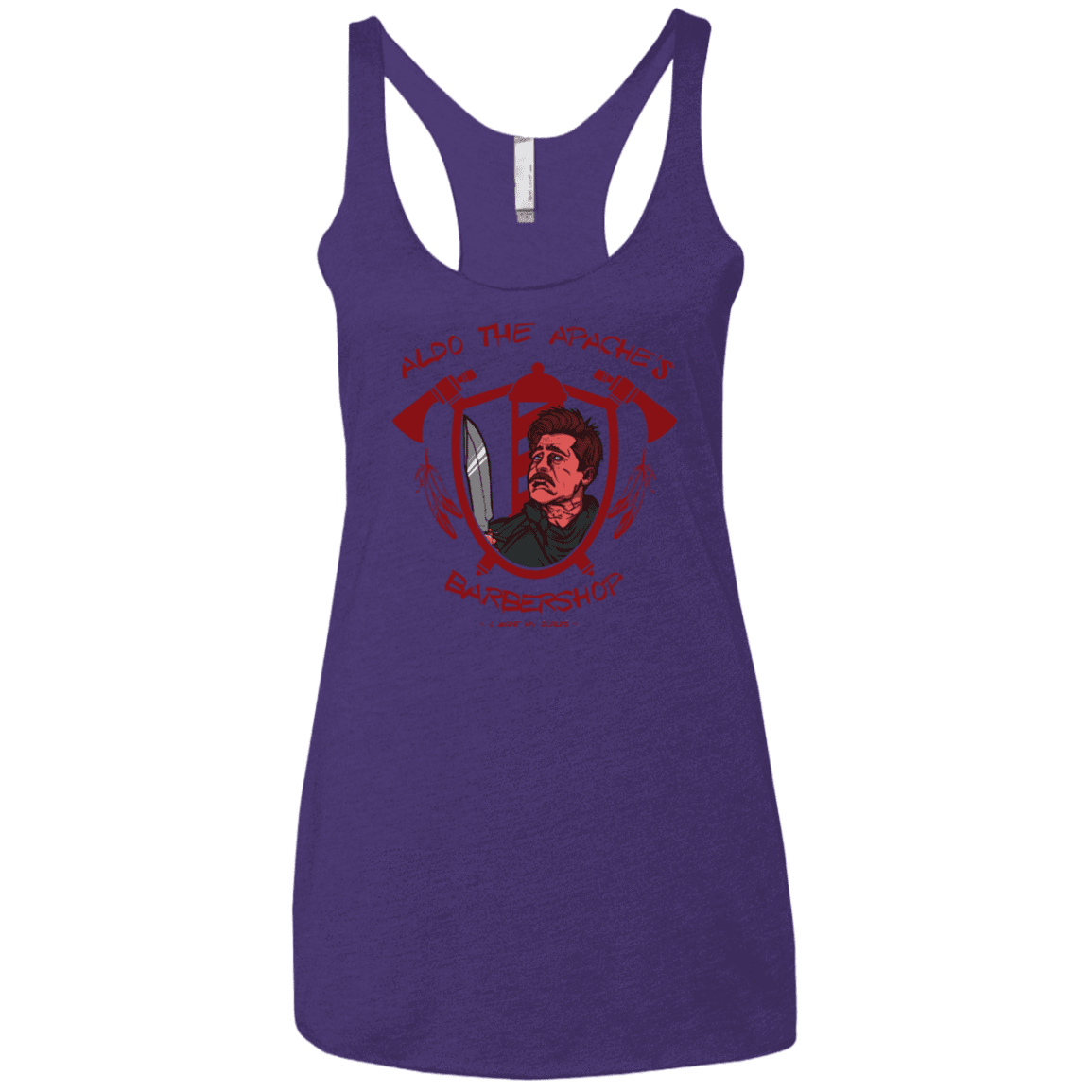 T-Shirts Purple Rush / X-Small Aldos Barber Shop Women's Triblend Racerback Tank