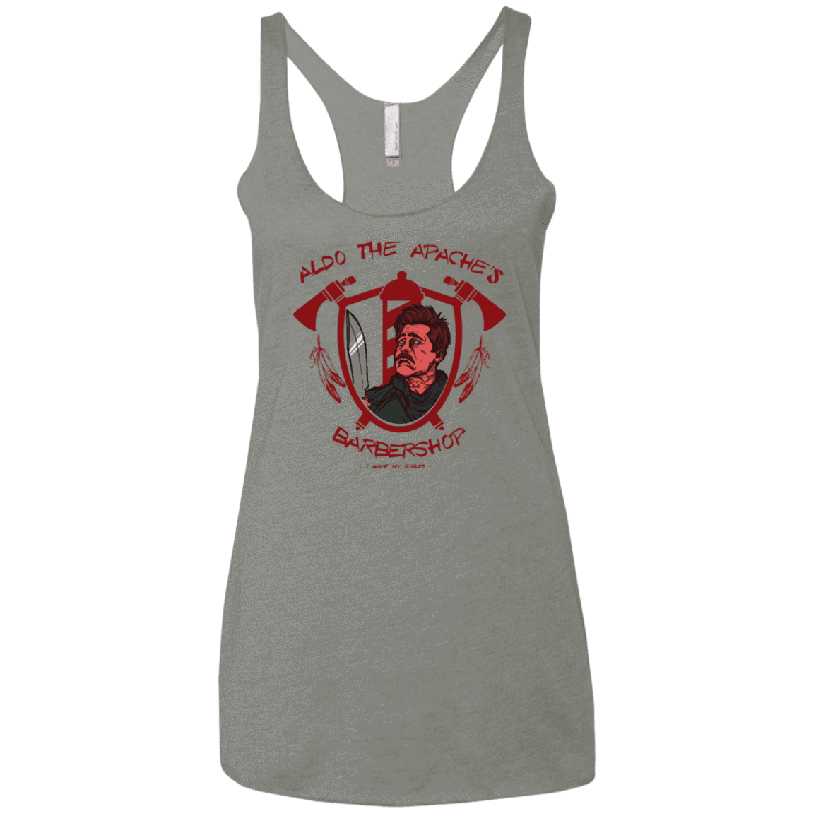 T-Shirts Venetian Grey / X-Small Aldos Barber Shop Women's Triblend Racerback Tank