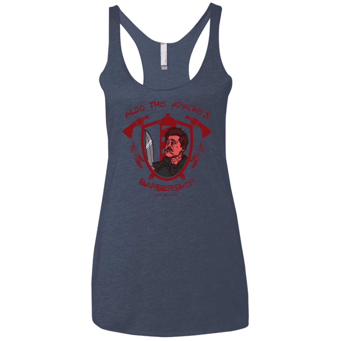 T-Shirts Vintage Navy / X-Small Aldos Barber Shop Women's Triblend Racerback Tank