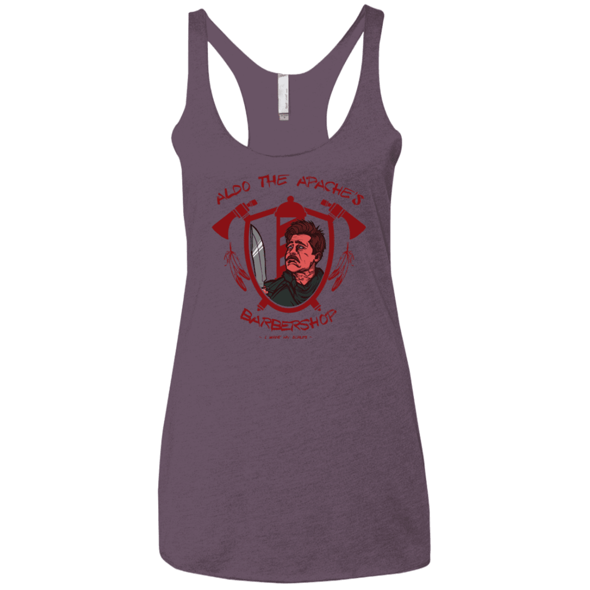 T-Shirts Vintage Purple / X-Small Aldos Barber Shop Women's Triblend Racerback Tank
