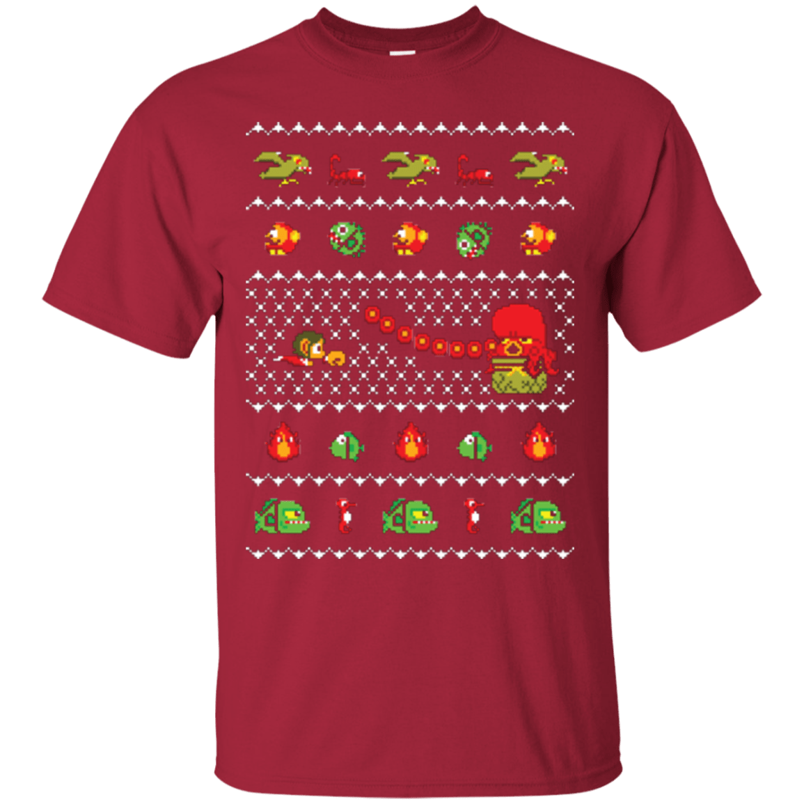 T-Shirts Cardinal / Small Alex Kidd In Christmas World T-Shirt