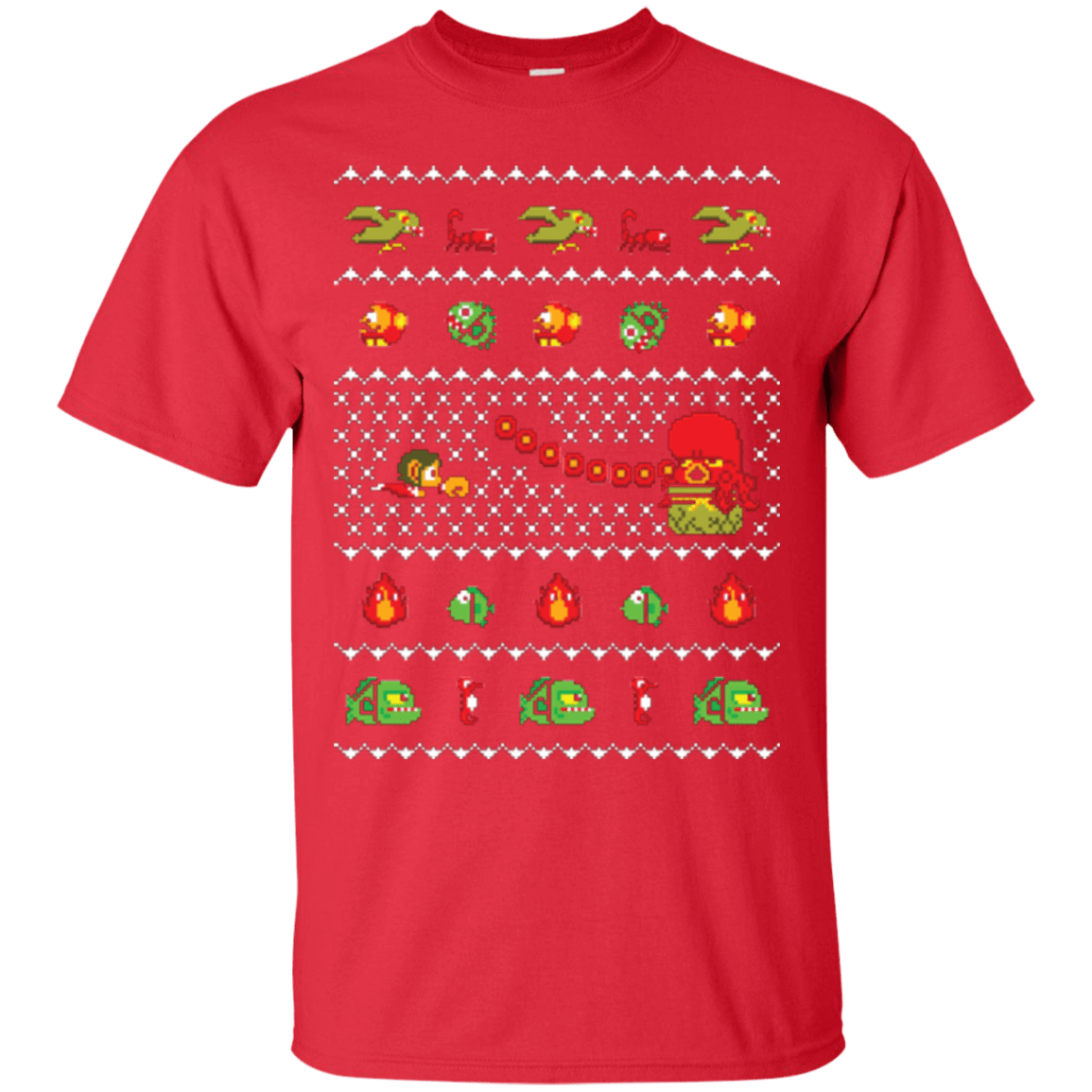 T-Shirts Red / Small Alex Kidd In Christmas World T-Shirt