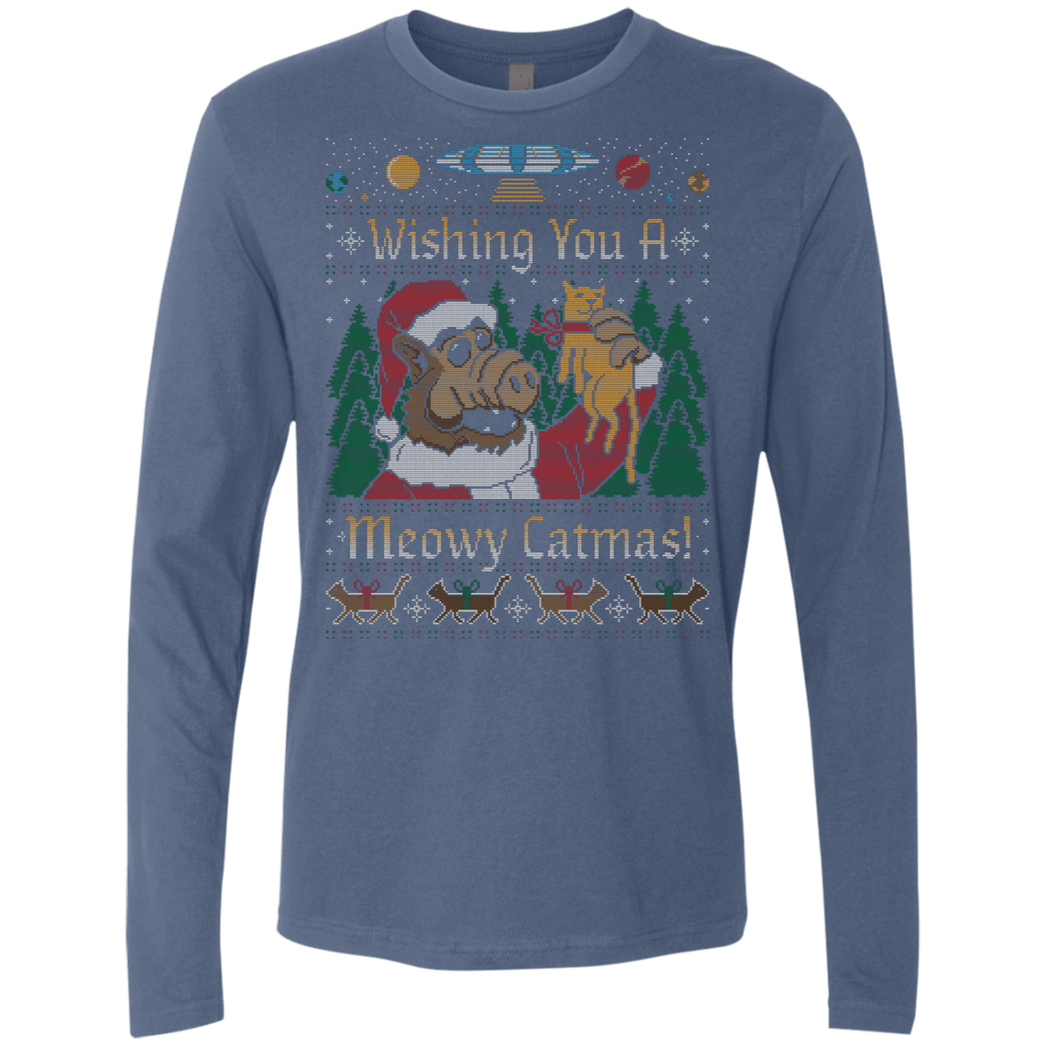 T-Shirts Indigo / Small ALF SWEATER Men's Premium Long Sleeve