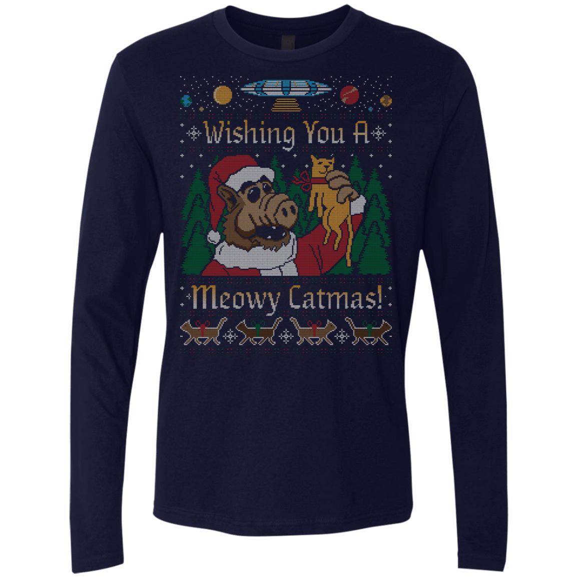 T-Shirts Midnight Navy / Small ALF SWEATER Men's Premium Long Sleeve