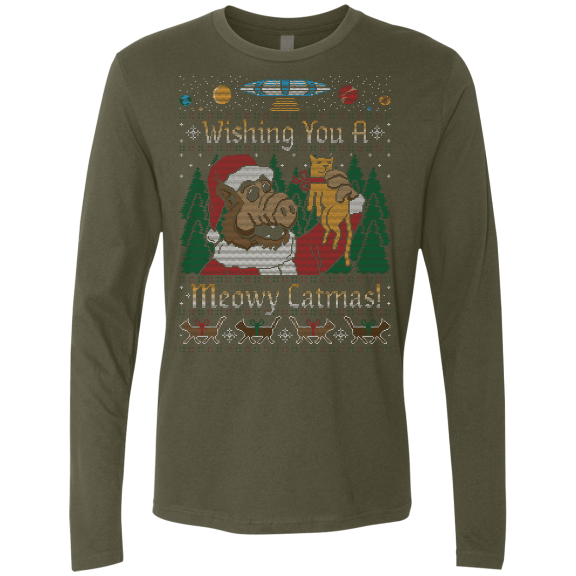 T-Shirts Military Green / Small ALF SWEATER Men's Premium Long Sleeve