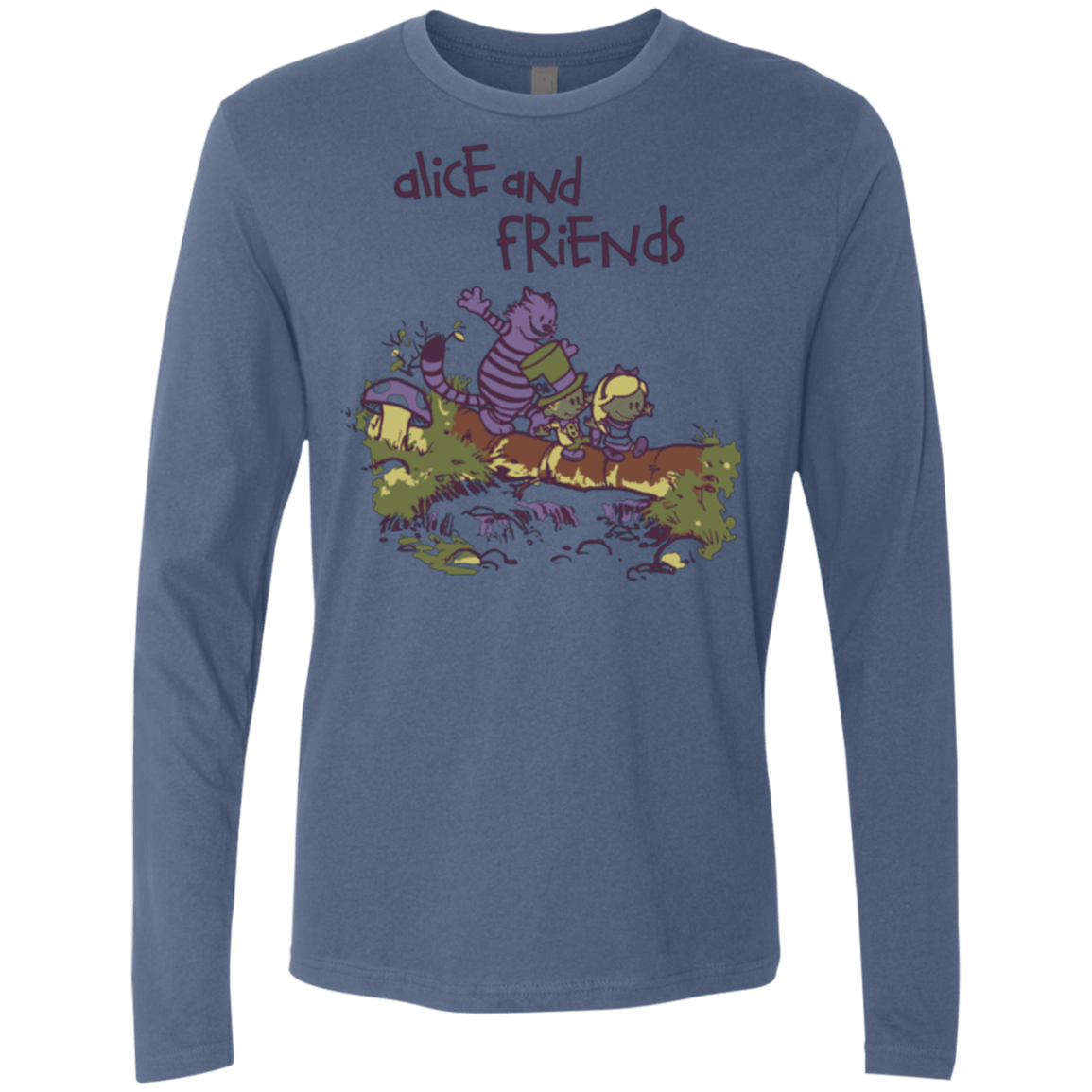 T-Shirts Indigo / Small Alice and Friends Men's Premium Long Sleeve