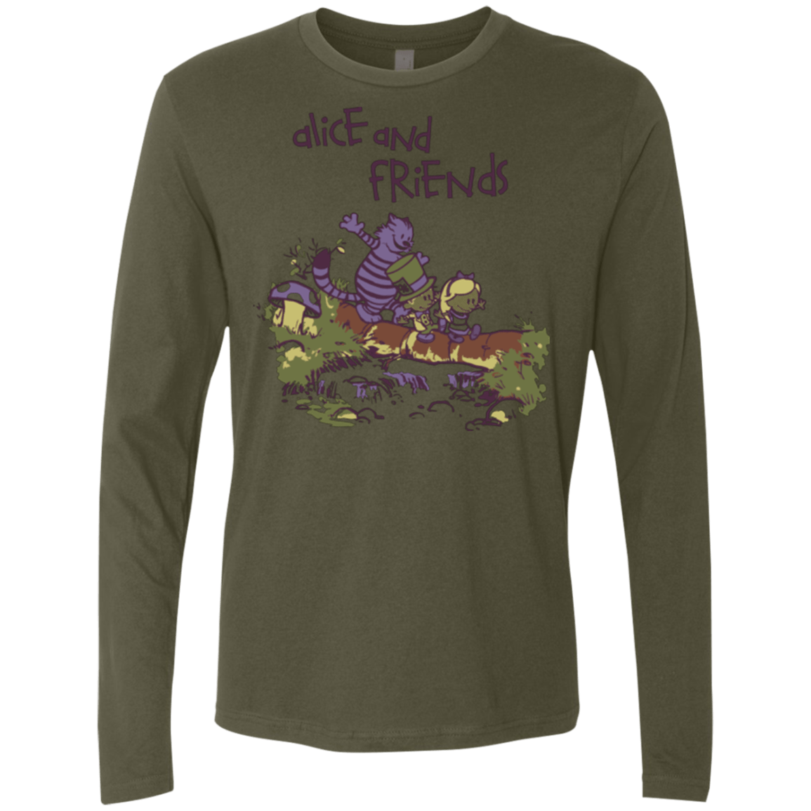 T-Shirts Military Green / Small Alice and Friends Men's Premium Long Sleeve