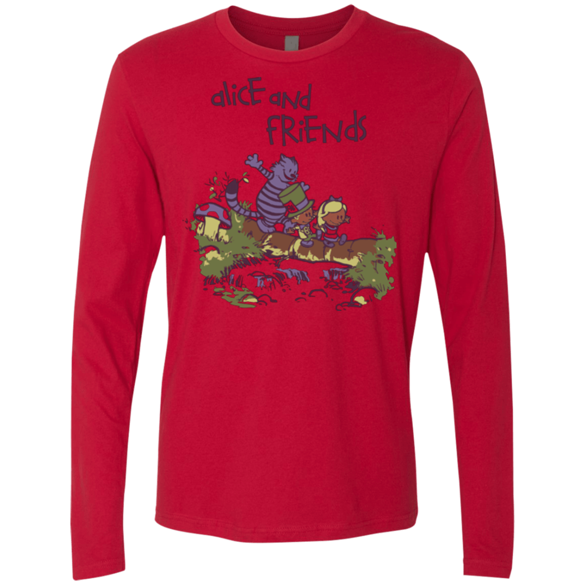 T-Shirts Red / Small Alice and Friends Men's Premium Long Sleeve