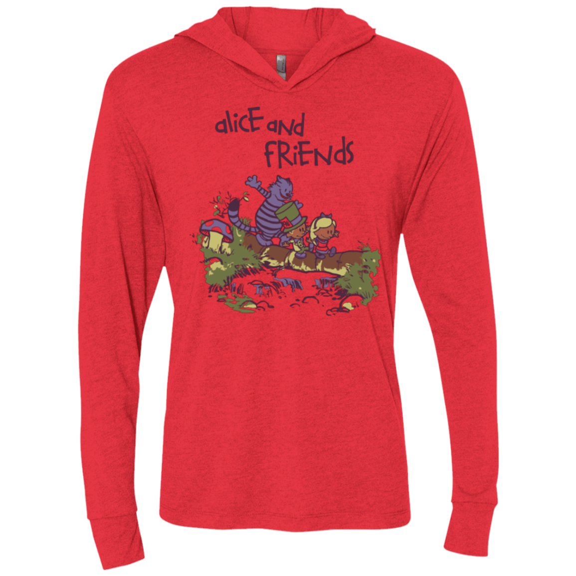 T-Shirts Vintage Red / X-Small Alice and Friends Triblend Long Sleeve Hoodie Tee