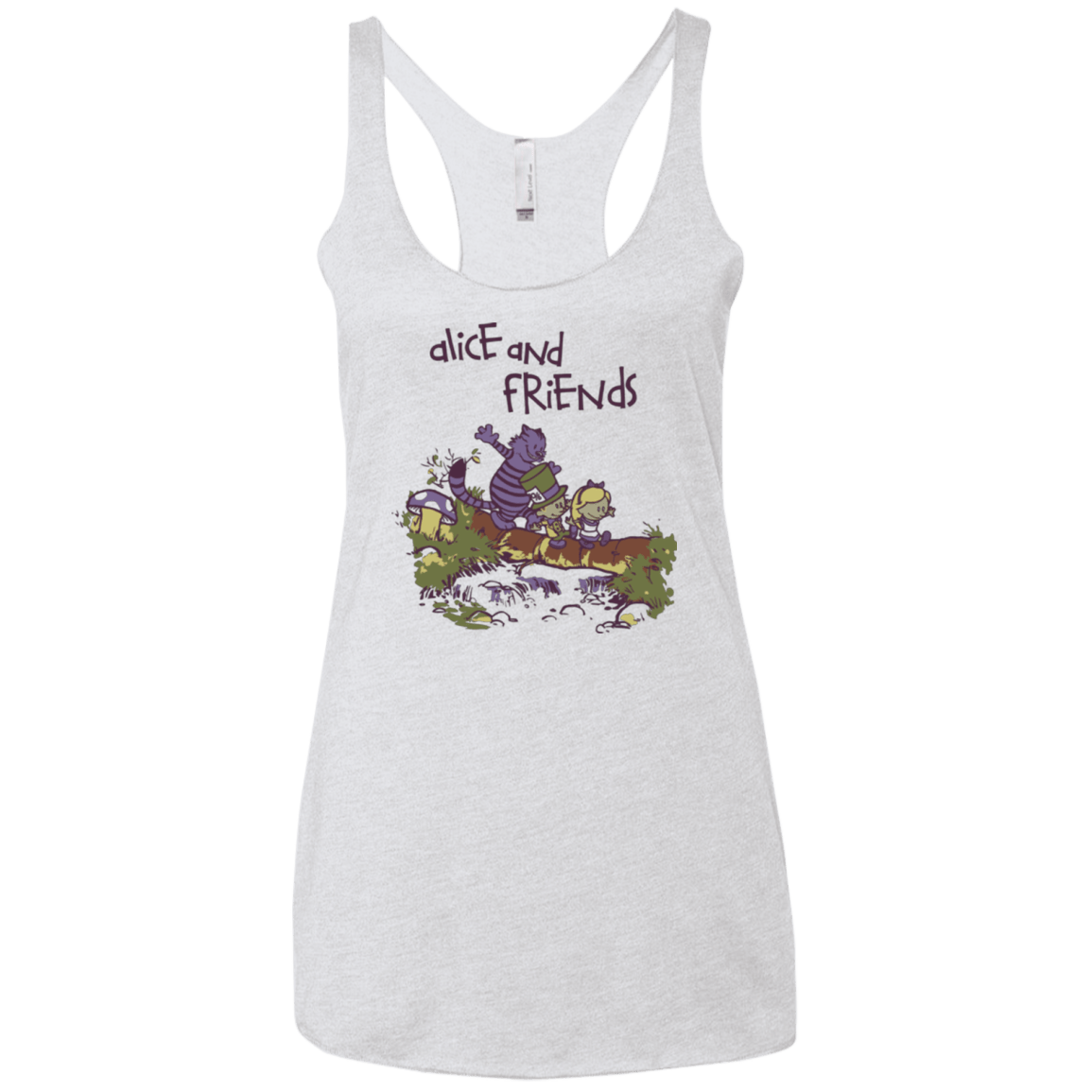 T-Shirts Heather White / X-Small Alice and Friends Women's Triblend Racerback Tank