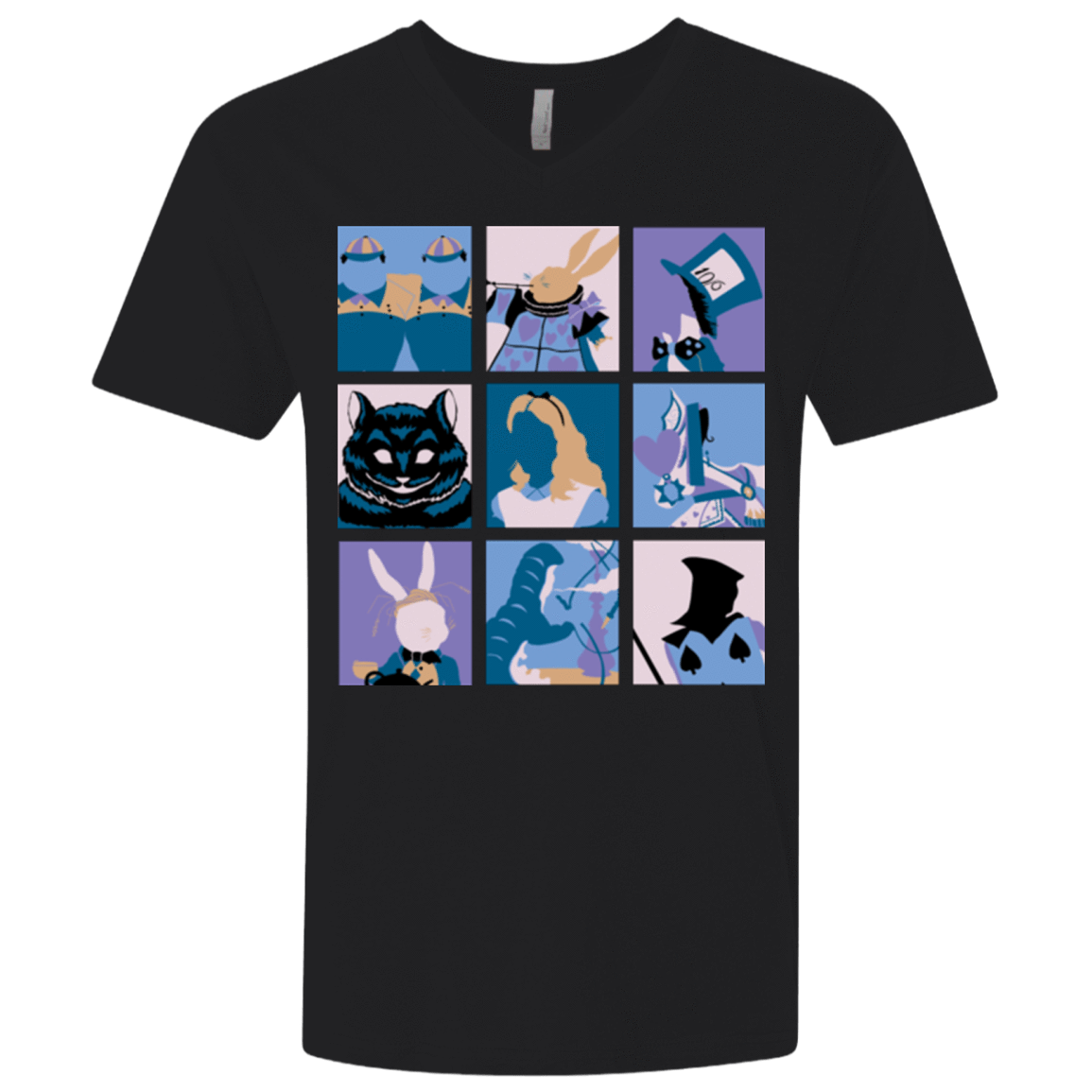 T-Shirts Black / X-Small Alice Pop Men's Premium V-Neck