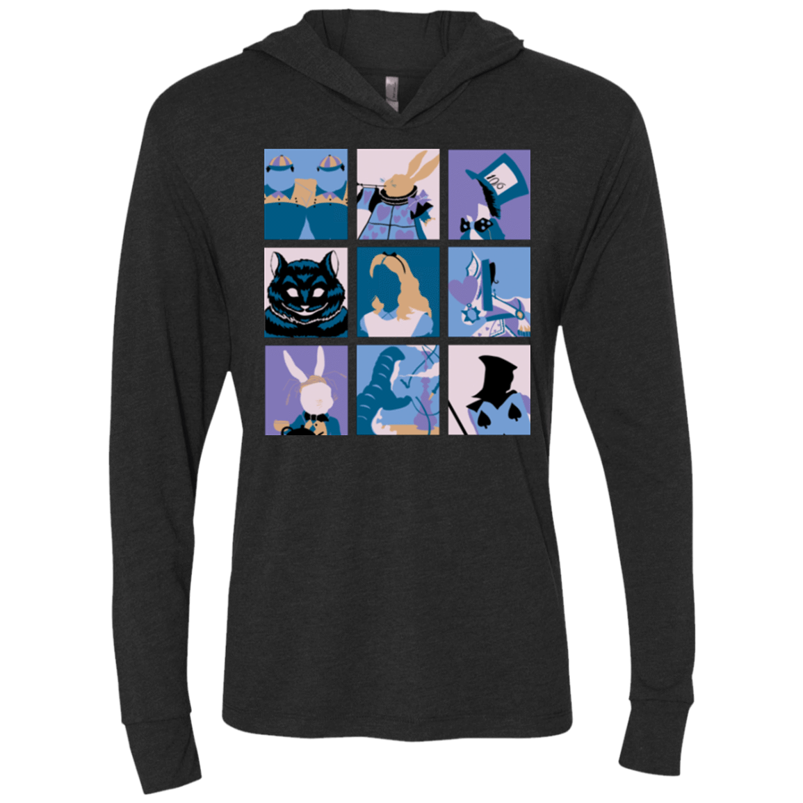 T-Shirts Vintage Black / X-Small Alice Pop Triblend Long Sleeve Hoodie Tee