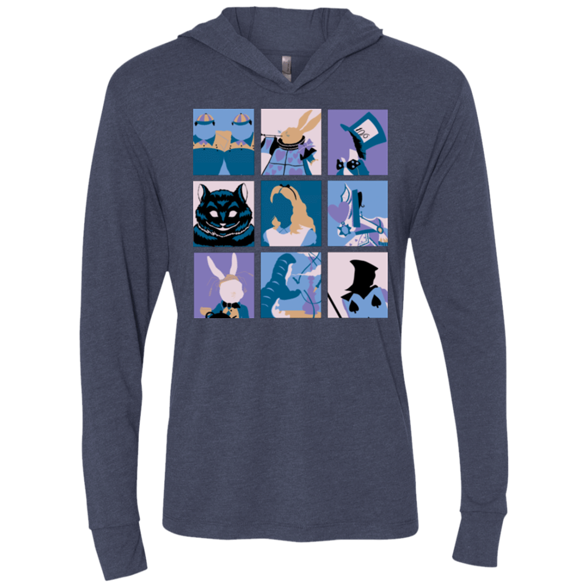 T-Shirts Vintage Navy / X-Small Alice Pop Triblend Long Sleeve Hoodie Tee