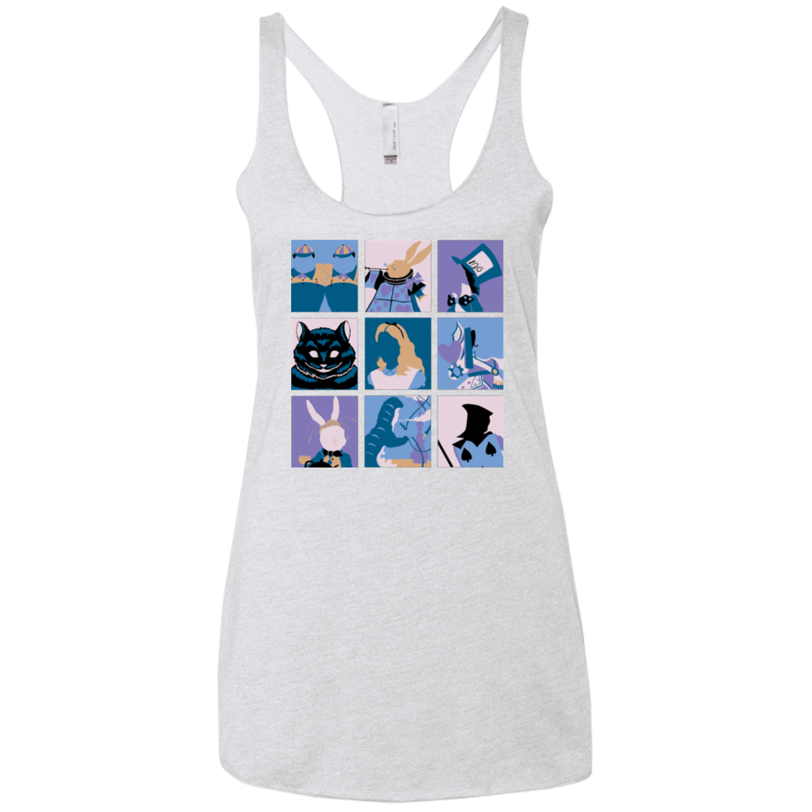 T-Shirts Heather White / X-Small Alice Pop Women's Triblend Racerback Tank